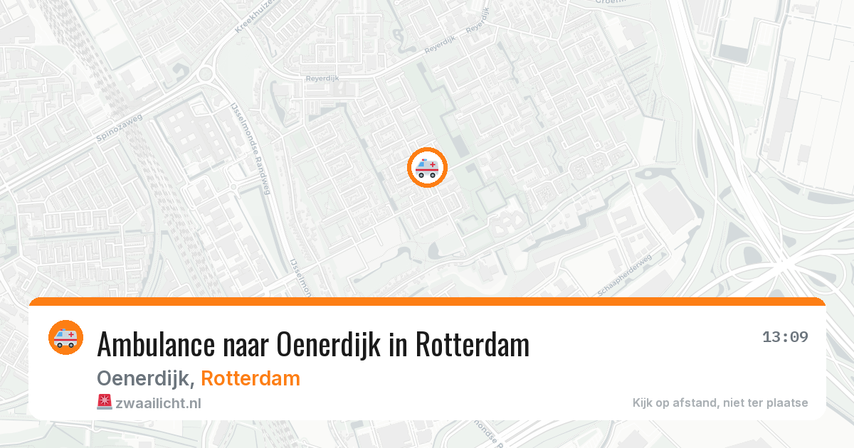 Ambulance naar Oenerdijk in Rotterdam — 22 jun 2026