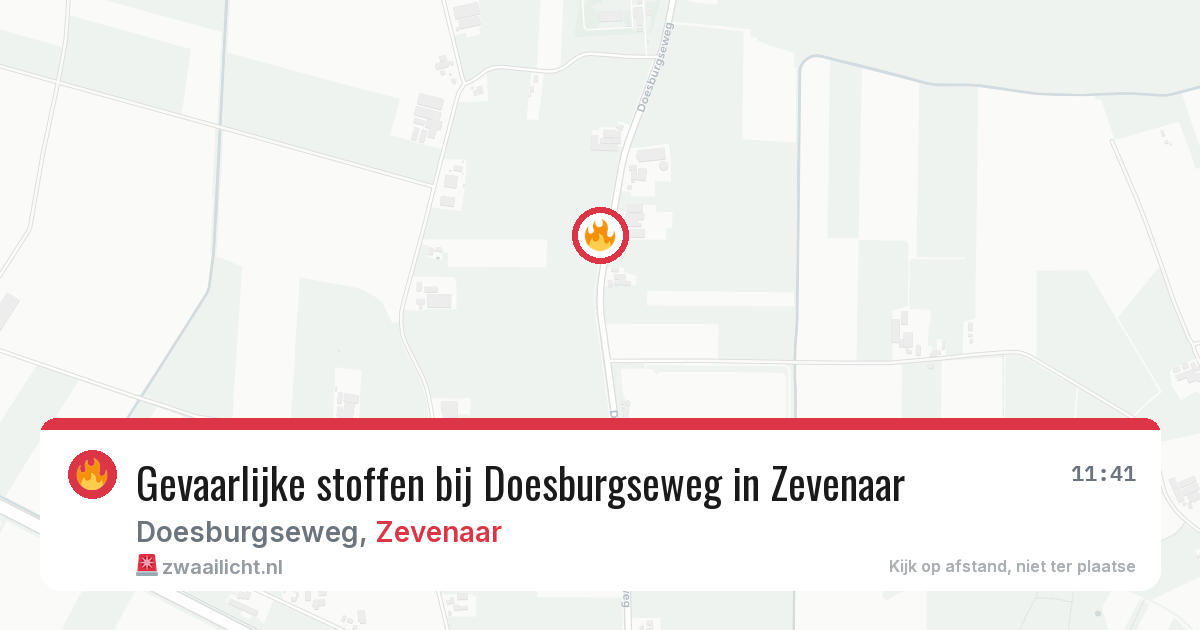 Gevaarlijke stoffen bij Doesburgseweg in Zevenaar — 31 jul 2026