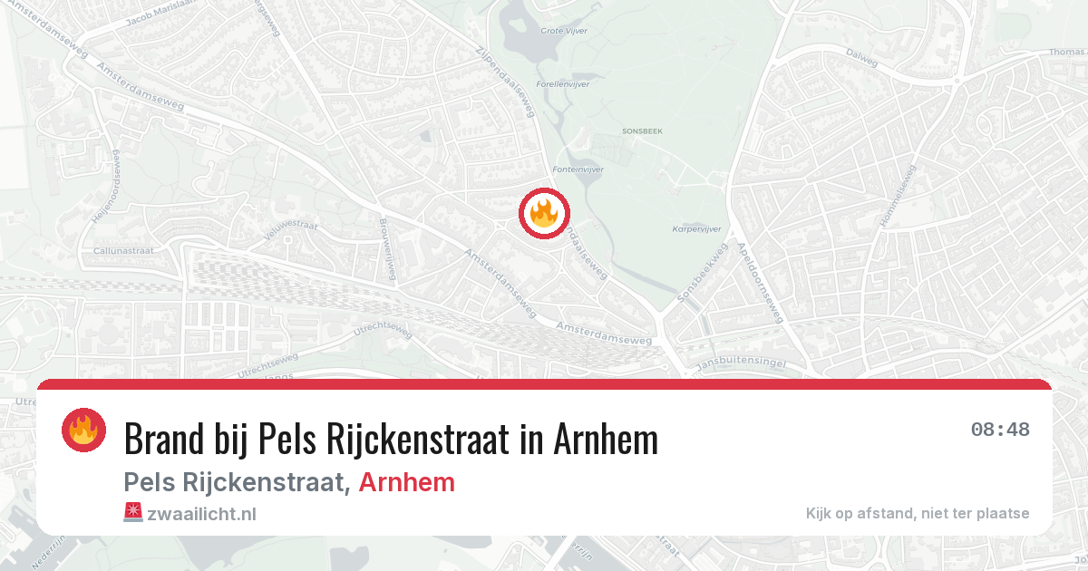 Brand bij Pels Rijckenstraat in Arnhem — 6 jul 2026