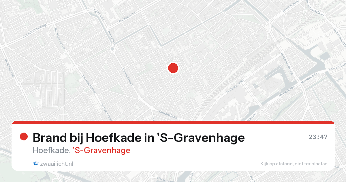 Brand bij Hoefkade in 'S-Gravenhage — 25 aug 2026