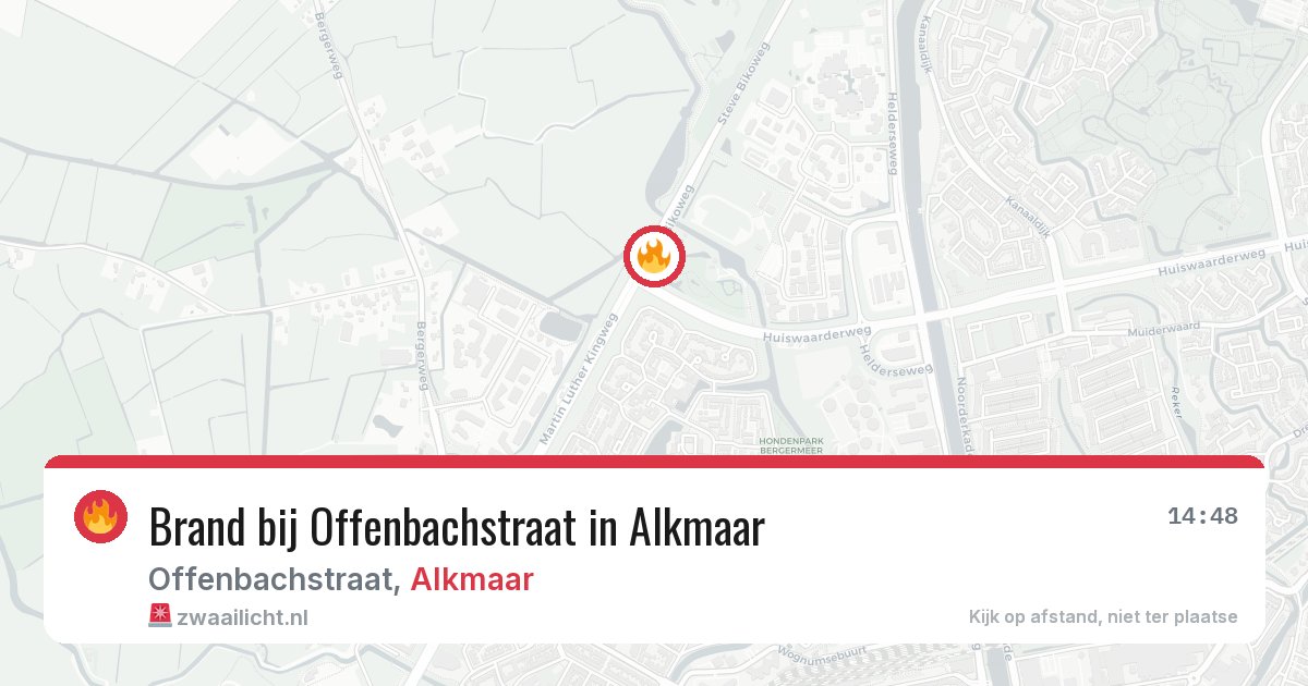 Brand bij Offenbachstraat in Alkmaar — 14 mrt 2026