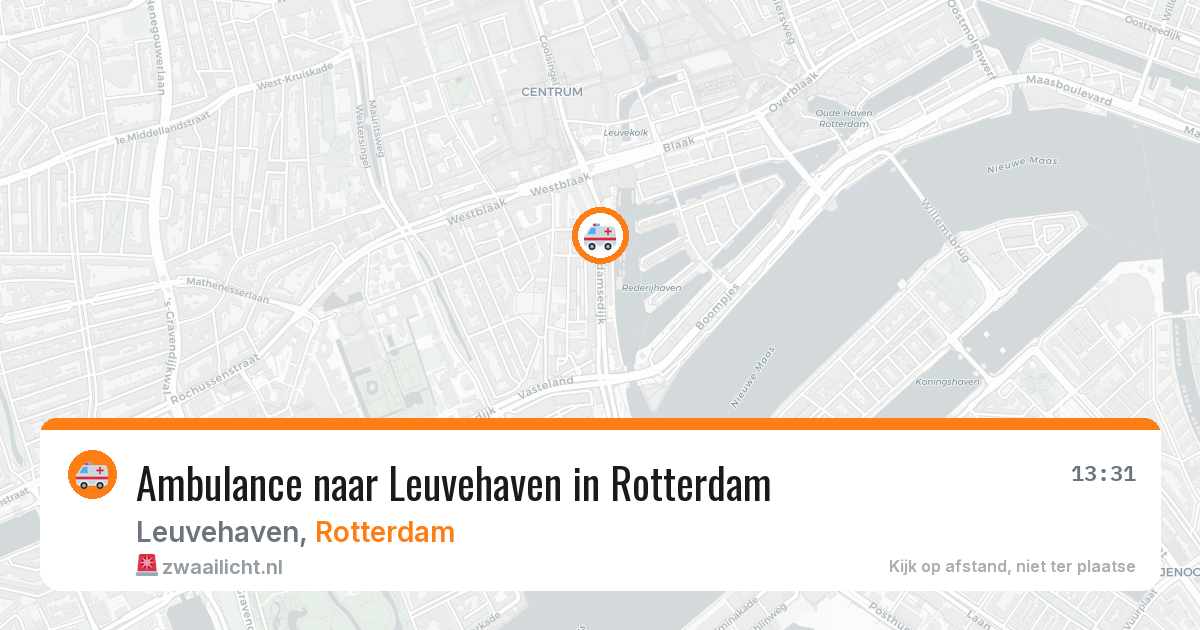 Ambulance naar Leuvehaven in Rotterdam — 30 jun 2026