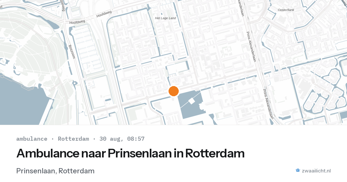 Ambulance naar Prinsenlaan in Rotterdam — 30 aug 2026
