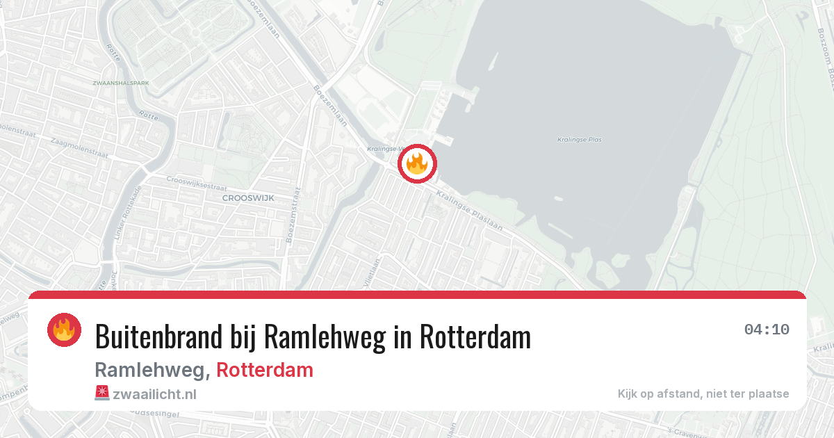 Buitenbrand bij Ramlehweg in Rotterdam — 9 aug 2026