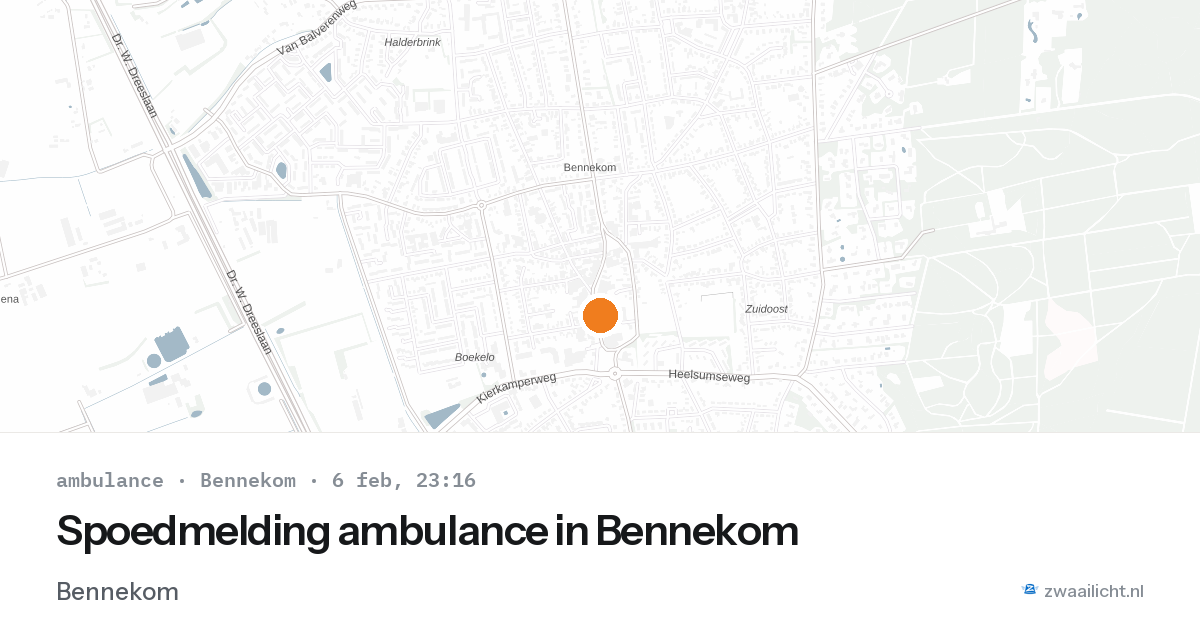 Spoedmelding ambulance in Bennekom — 6 feb 2026