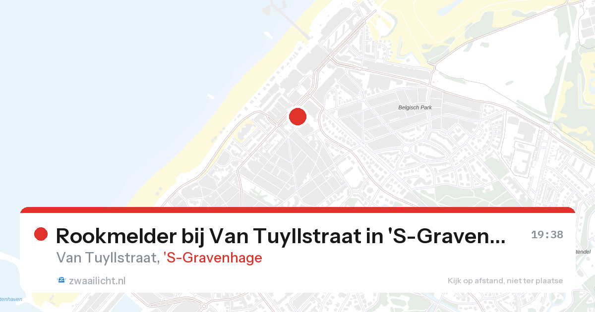 Rookmelder bij Van Tuyllstraat in 'S-Gravenhage — 27 aug 2026