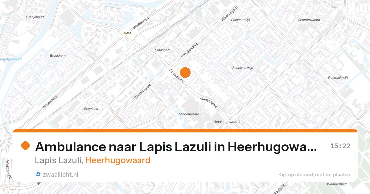 Ambulance naar Lapis Lazuli in Heerhugowaard — 27 aug 2026