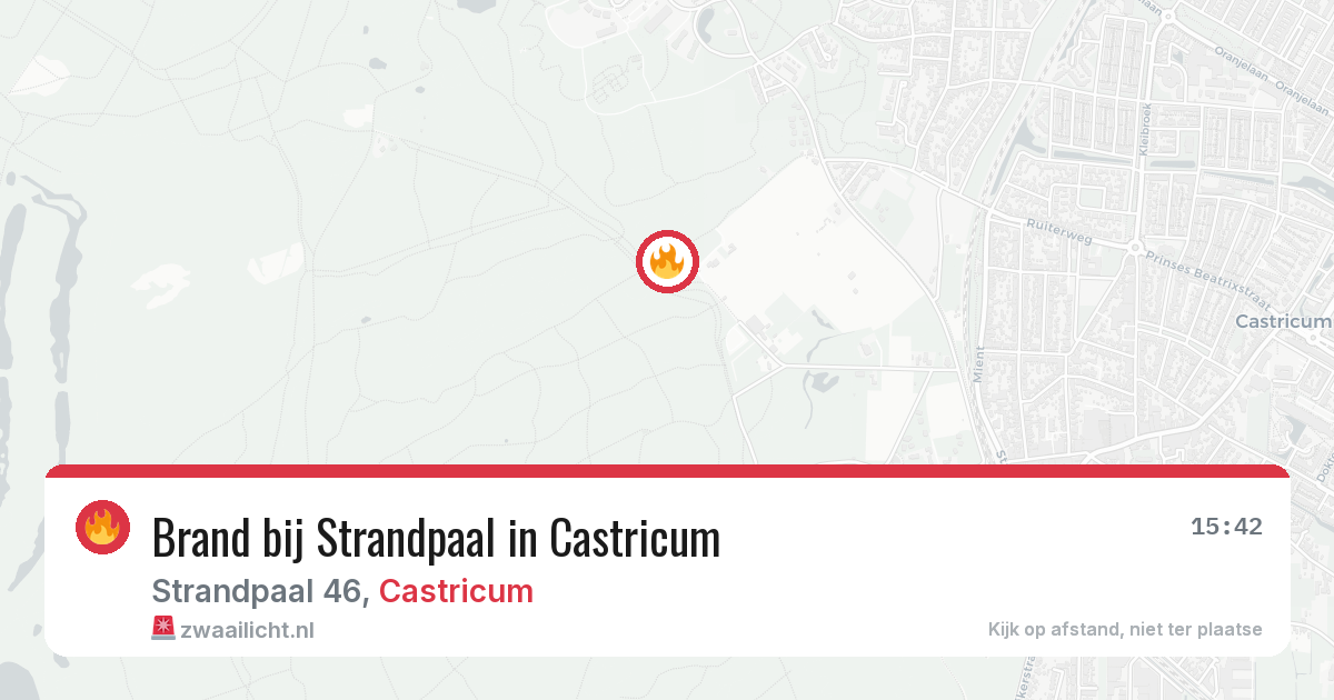 Brand bij Strandpaal in Castricum — 19 jun 2026