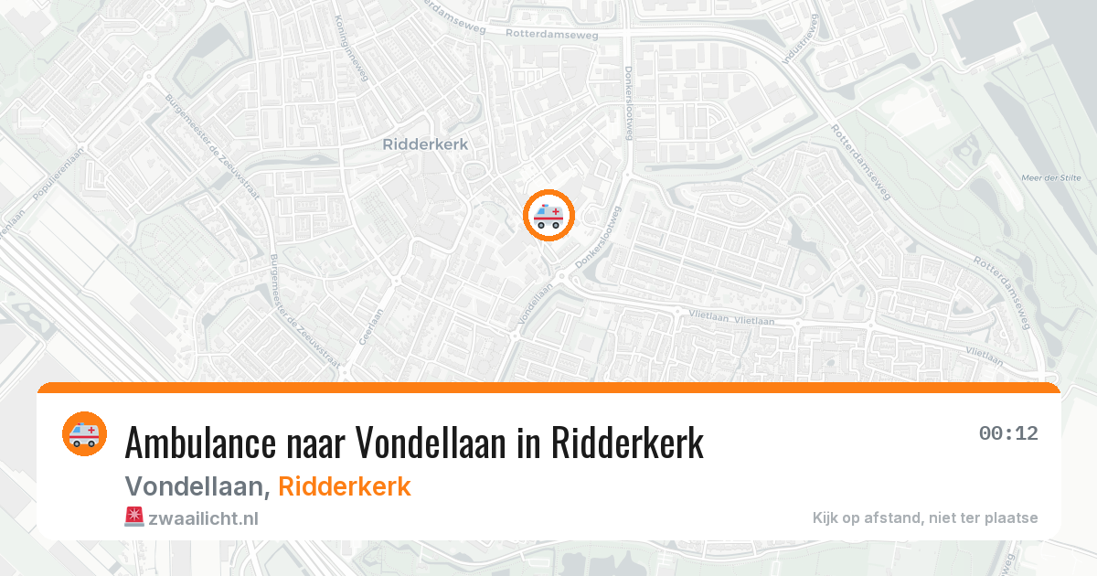 Ambulance naar Vondellaan in Ridderkerk — 11 jul 2026