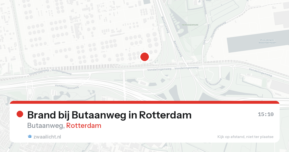 Brand bij Butaanweg in Rotterdam — 19 aug 2026