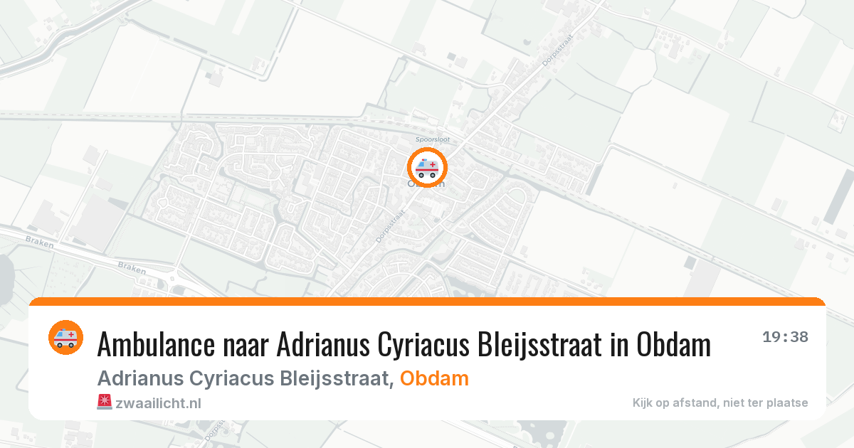Ambulance naar Adrianus Cyriacus Bleijsstraat in Obdam — 11 apr 2026
