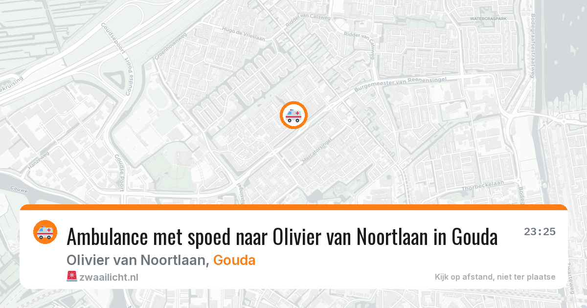 Ambulance met spoed naar Olivier van Noortlaan in Gouda — 29 jun 2026