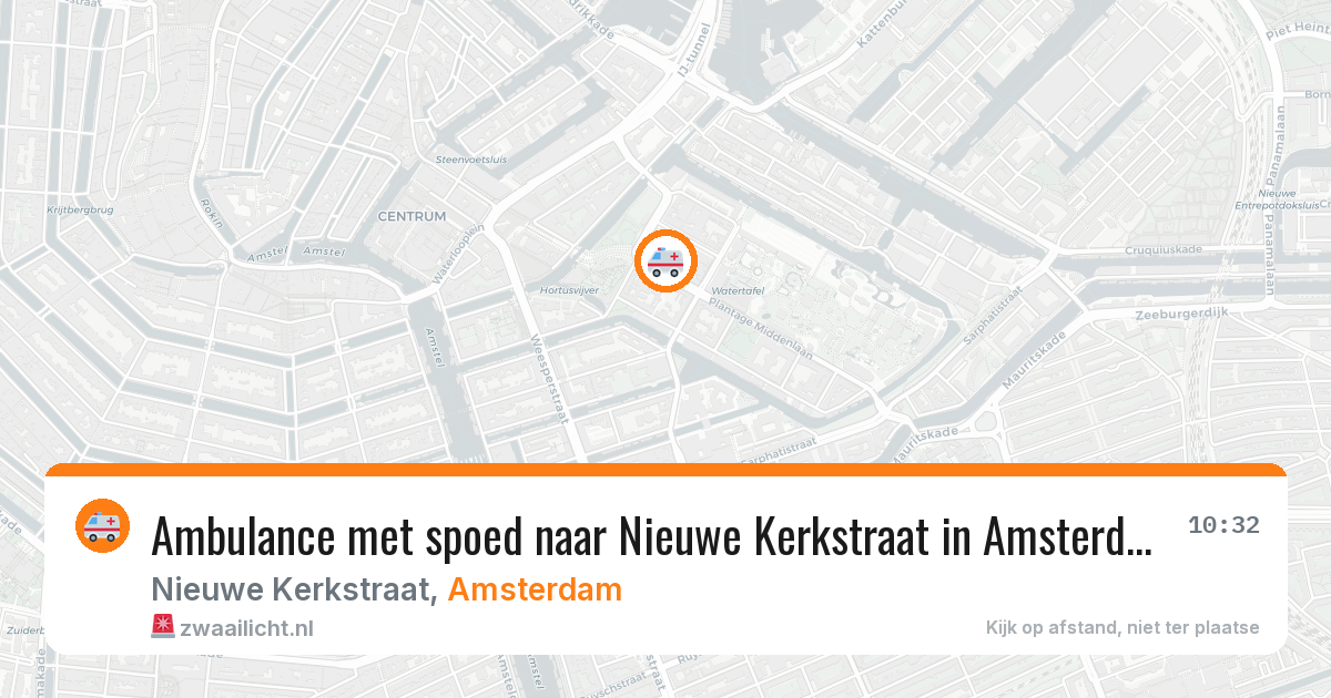Ambulance met spoed naar Nieuwe Kerkstraat in Amsterdam — 31 mrt 2026