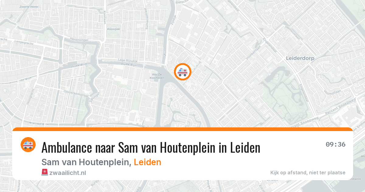 Ambulance naar Sam van Houtenplein in Leiden — 21 mei 2026