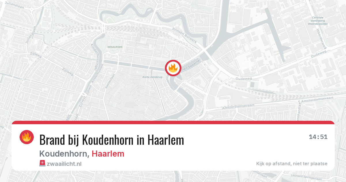 Brand bij Koudenhorn in Haarlem — 18 mei 2026