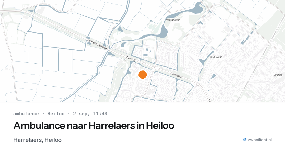 Ambulance naar Harrelaers in Heiloo — 2 sep 2026