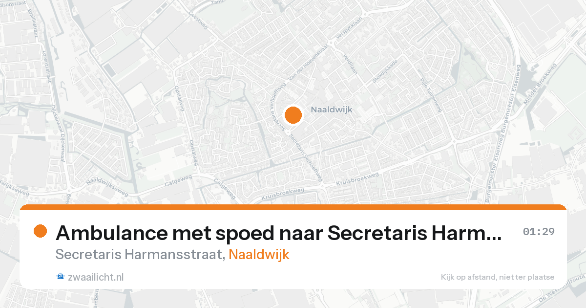 Ambulance met spoed naar Secretaris Harmansstraat in Naaldwijk — 24 mei 2026