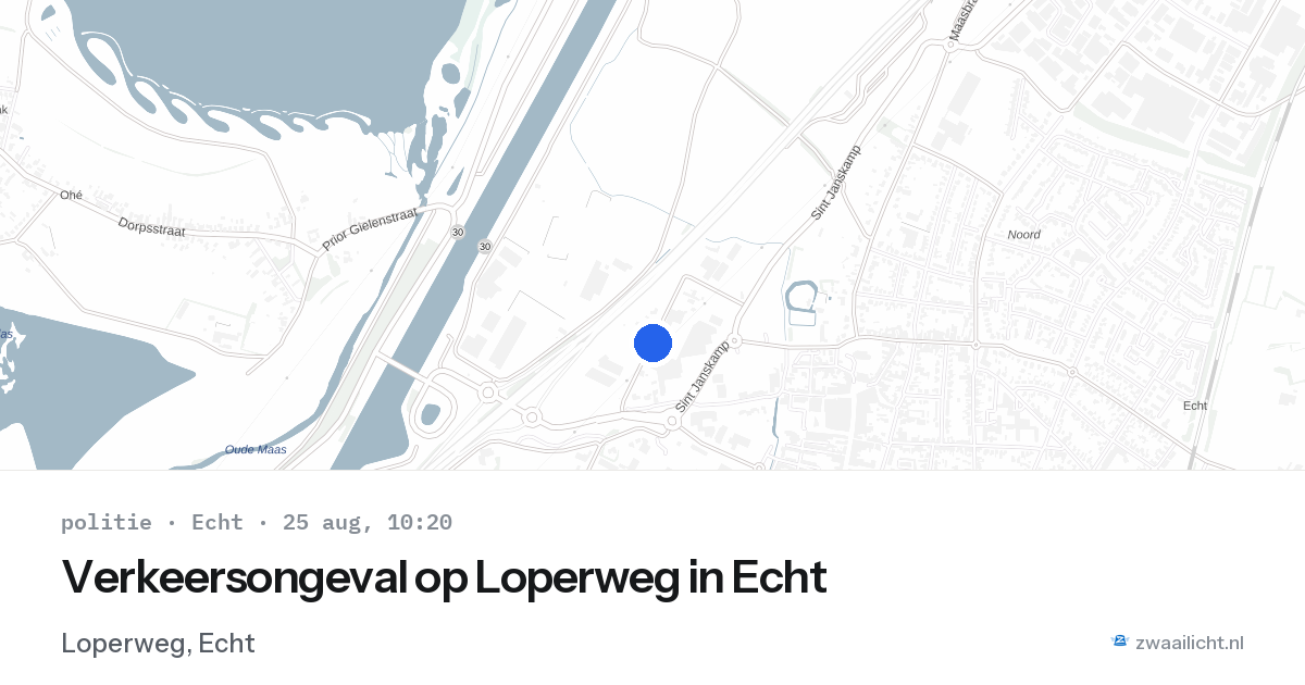 Verkeersongeval op Loperweg in Echt — 25 aug 2026