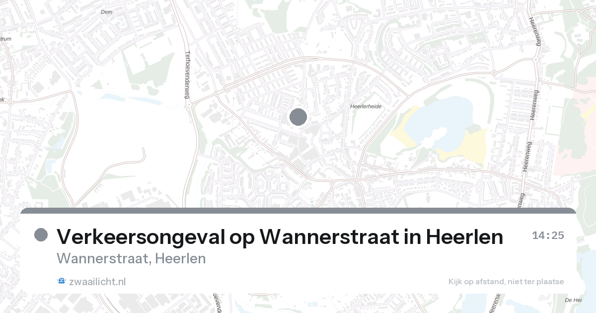 Verkeersongeval op Wannerstraat in Heerlen — 26 aug 2026