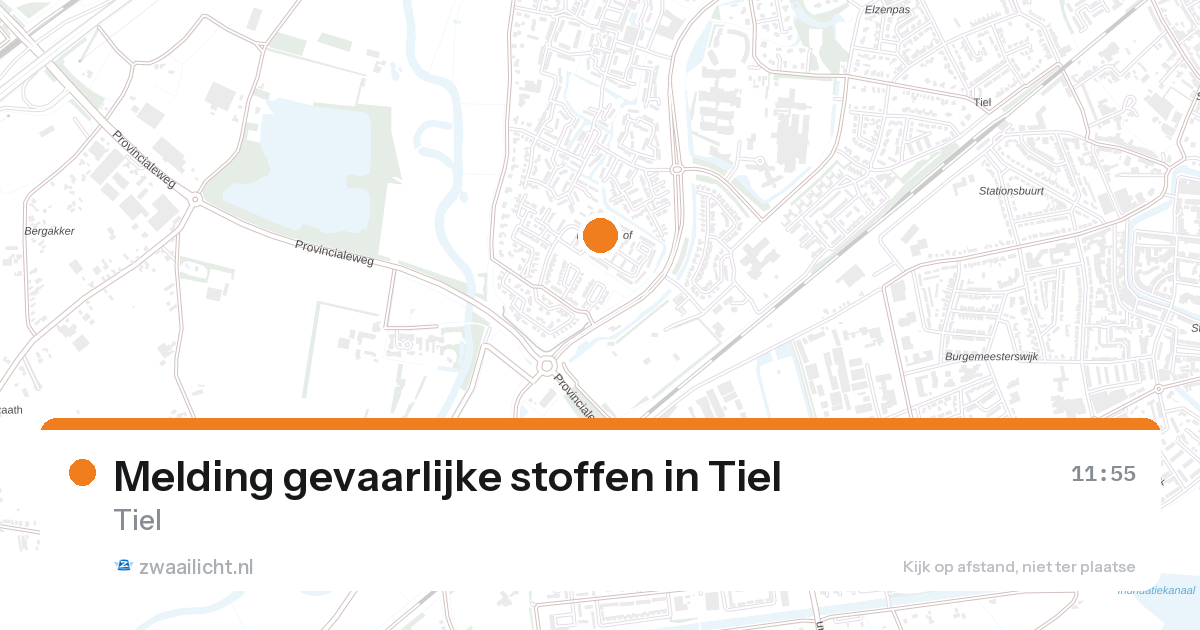 Melding gevaarlijke stoffen in Tiel — 26 aug 2026