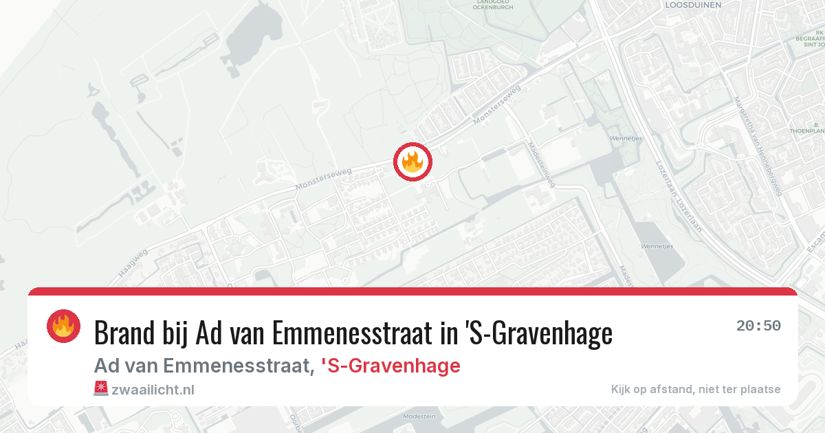 Brand bij Ad van Emmenesstraat in 'S-Gravenhage — 30 mei 2026