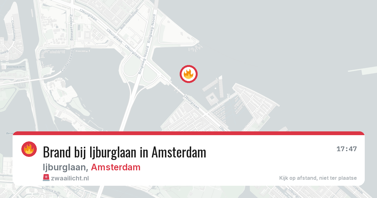 Brand bij Ijburglaan in Amsterdam — 16 apr 2026