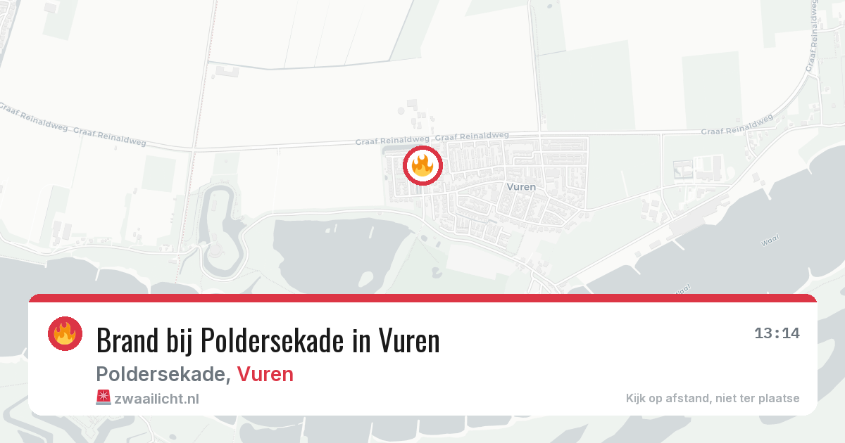Brand bij Poldersekade in Vuren — 26 jun 2026