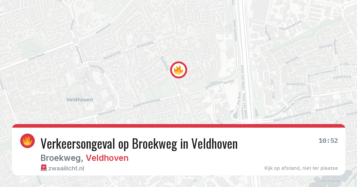 Verkeersongeval op Broekweg in Veldhoven — 11 jul 2026