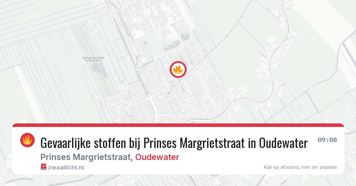 Gevaarlijke stoffen bij Prinses Margrietstraat in Oudewater — 18 feb 2026