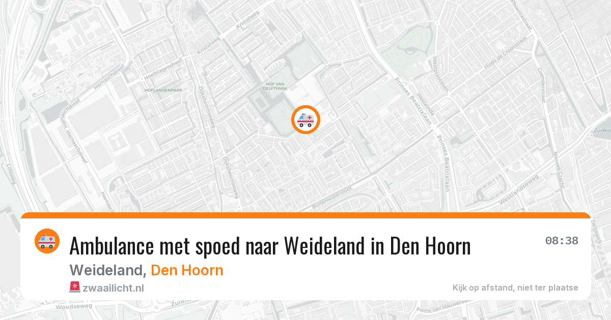 Ambulance met spoed naar Weideland in Den Hoorn — 20 mei 2026