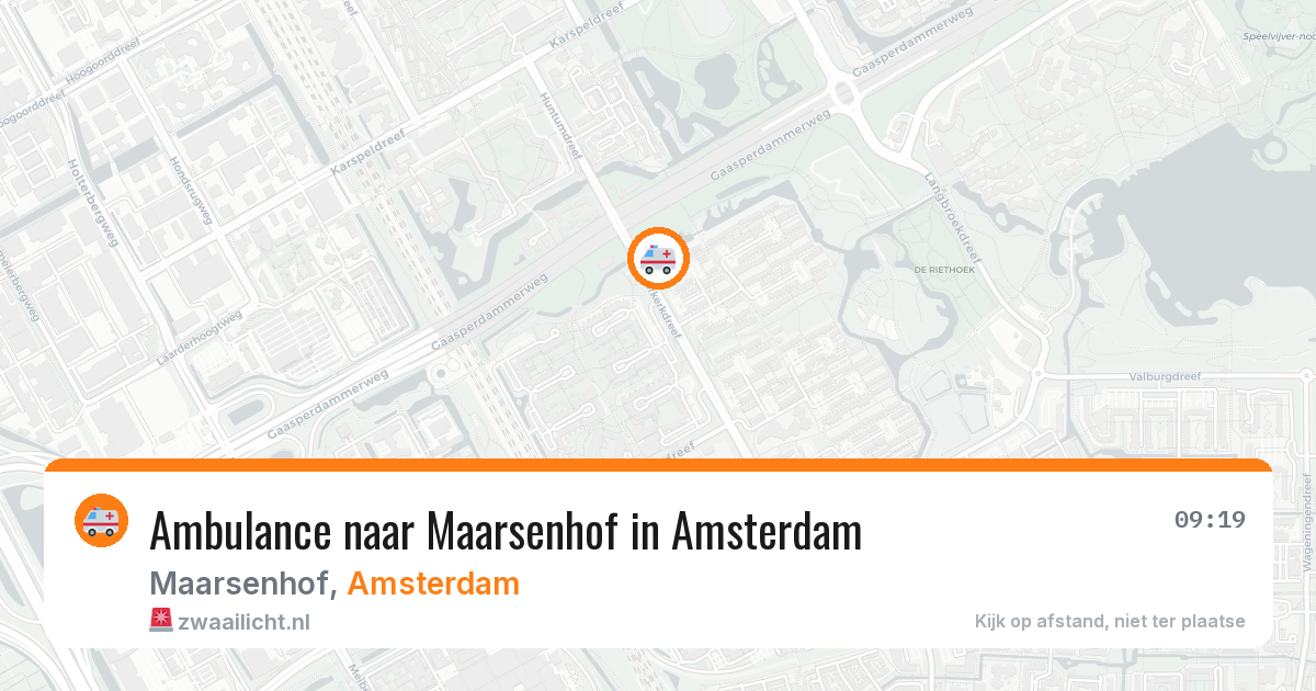 Ambulance naar Maarsenhof in Amsterdam — 6 apr 2026