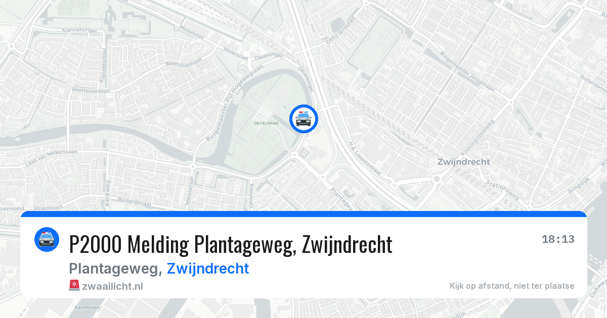P2000 Melding Plantageweg, Zwijndrecht — 4 apr 2026