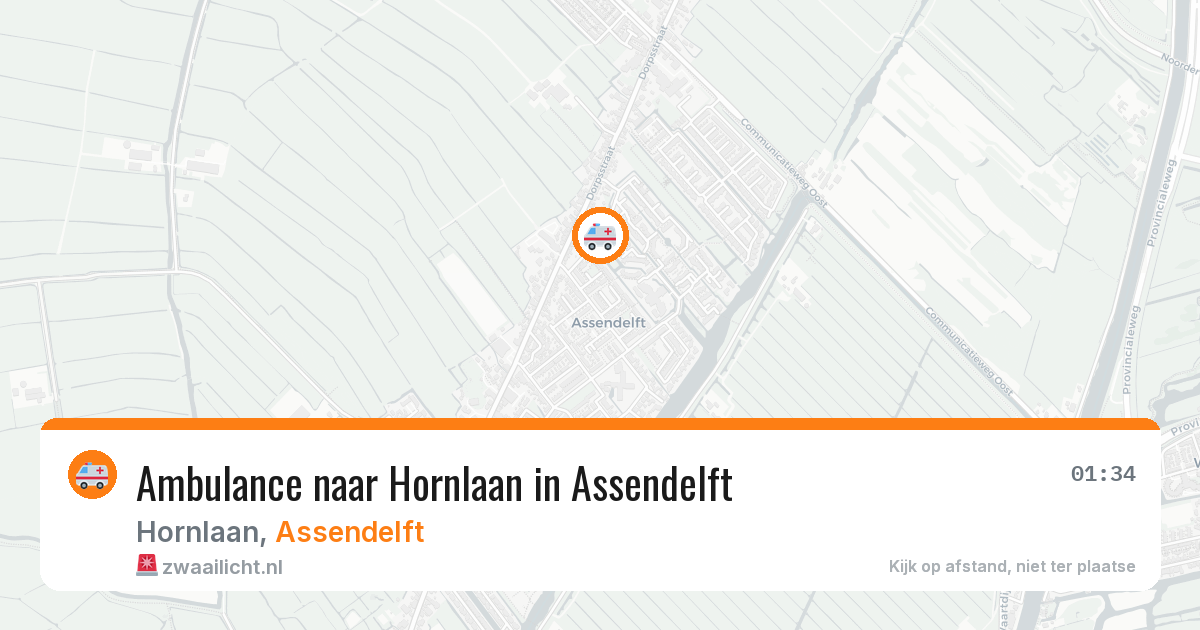 Ambulance naar Hornlaan in Assendelft — 20 mrt 2026