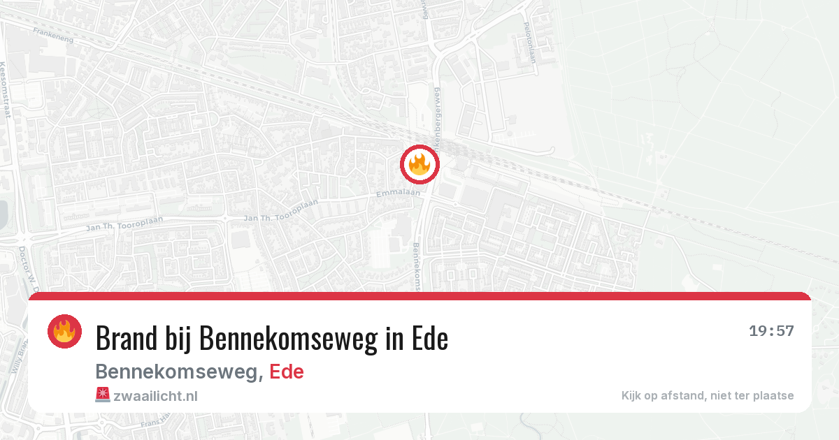 Brand bij Bennekomseweg in Ede — 28 jul 2026
