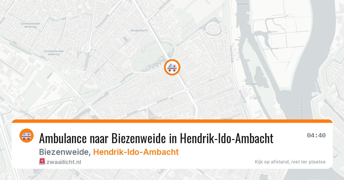 Ambulance naar Biezenweide in Hendrik-Ido-Ambacht — 12 apr 2026