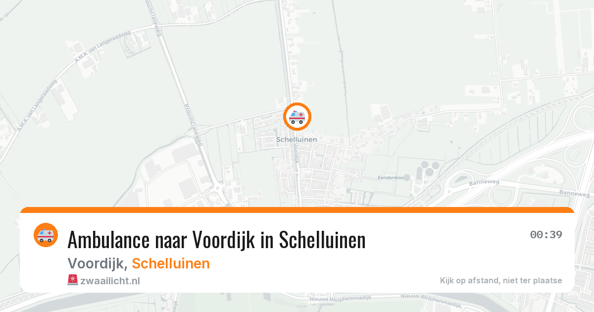 Ambulance naar Voordijk in Schelluinen — 14 jun 2026