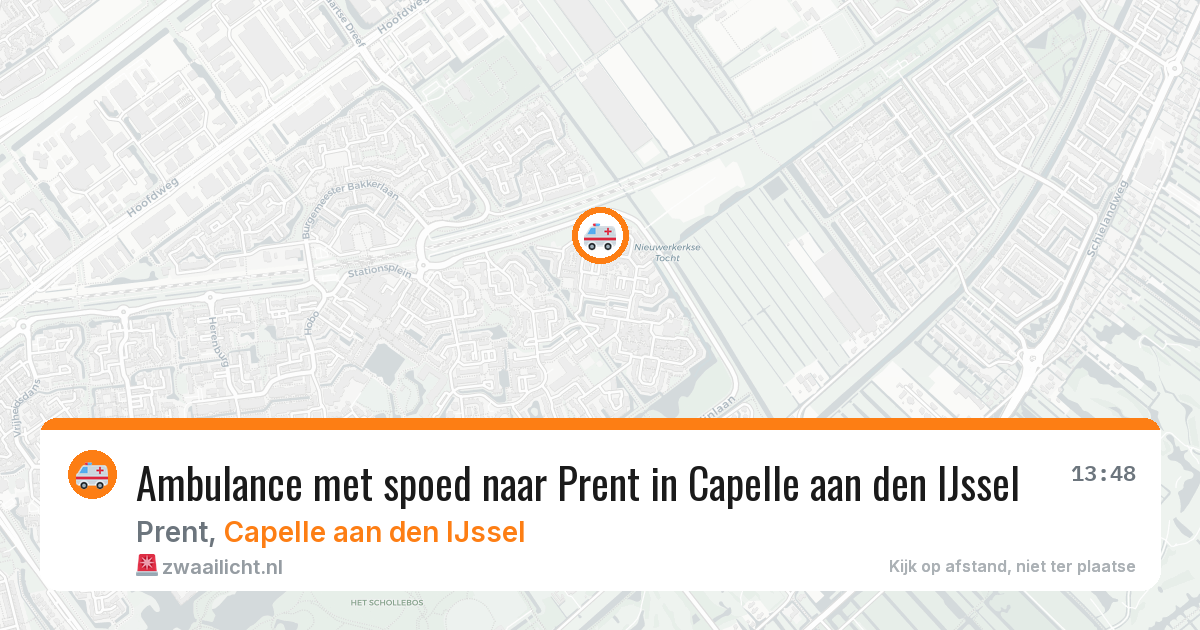Ambulance met spoed naar Prent in Capelle aan den IJssel — 21 jun 2026