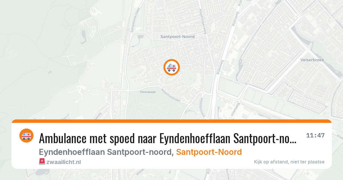 Ambulance met spoed naar Eyndenhoefflaan Santpoort-noord in Santpoort-Noord — 8 mei 2026