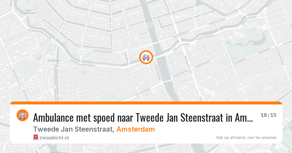 Ambulance met spoed naar Tweede Jan Steenstraat in Amsterdam — 20 jun 2026