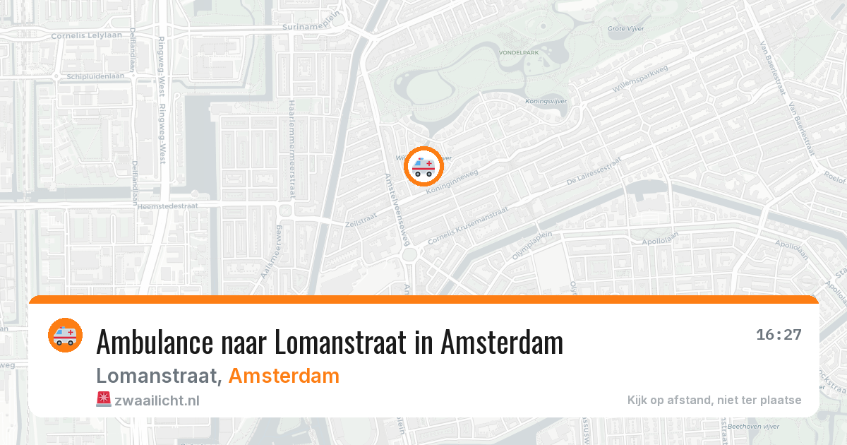 Ambulance naar Lomanstraat in Amsterdam — 31 mei 2026