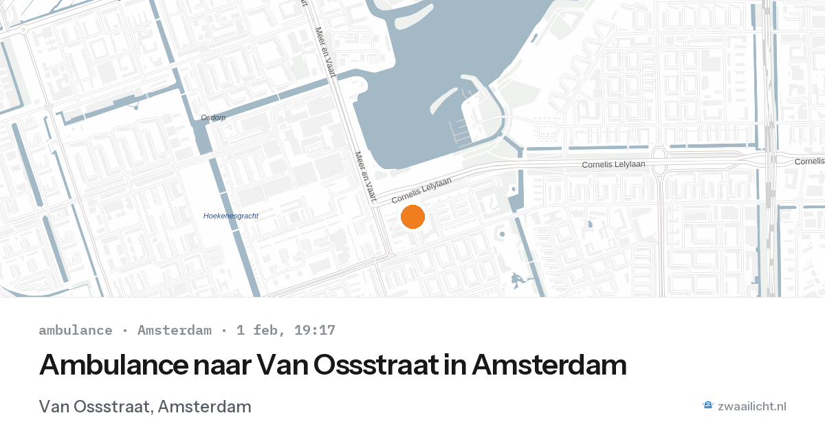 Ambulance naar Van Ossstraat in Amsterdam — 1 feb 2026