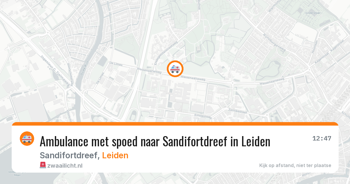 Ambulance met spoed naar Sandifortdreef in Leiden — 18 mrt 2026