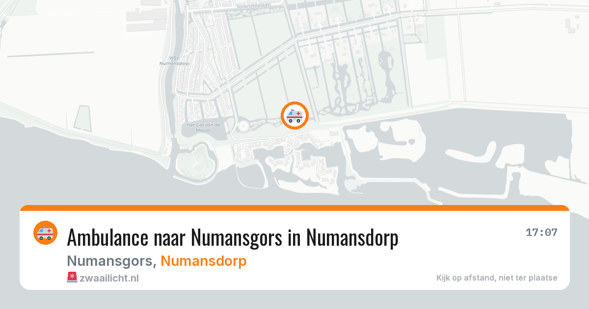 Ambulance naar Numansgors in Numansdorp — 17 mei 2026