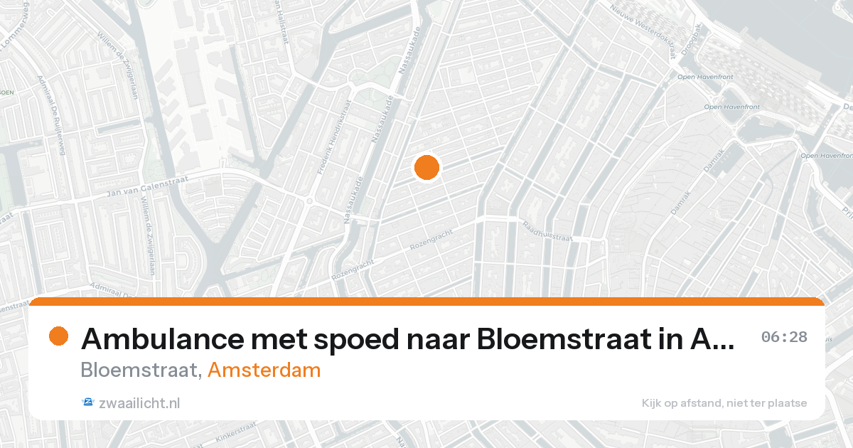 Ambulance met spoed naar Bloemstraat in Amsterdam — 24 aug 2026