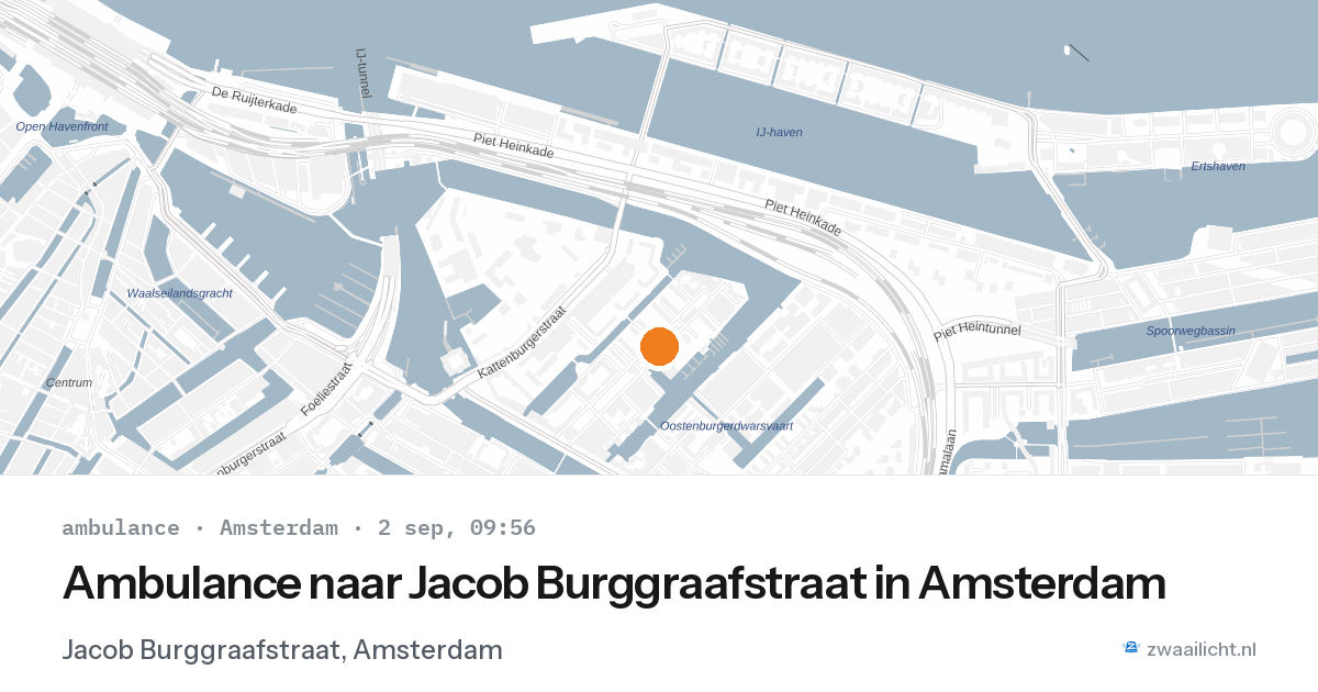 Ambulance naar Jacob Burggraafstraat in Amsterdam — 2 sep 2026