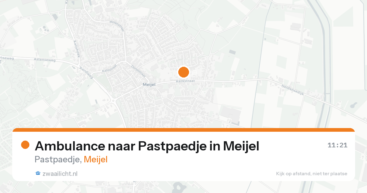 Ambulance naar Pastpaedje in Meijel — 17 aug 2026