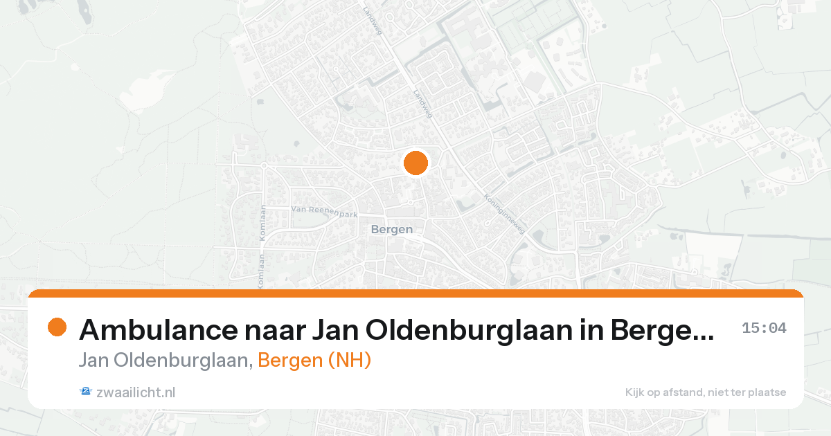 Ambulance naar Jan Oldenburglaan in Bergen (NH) — 17 aug 2026