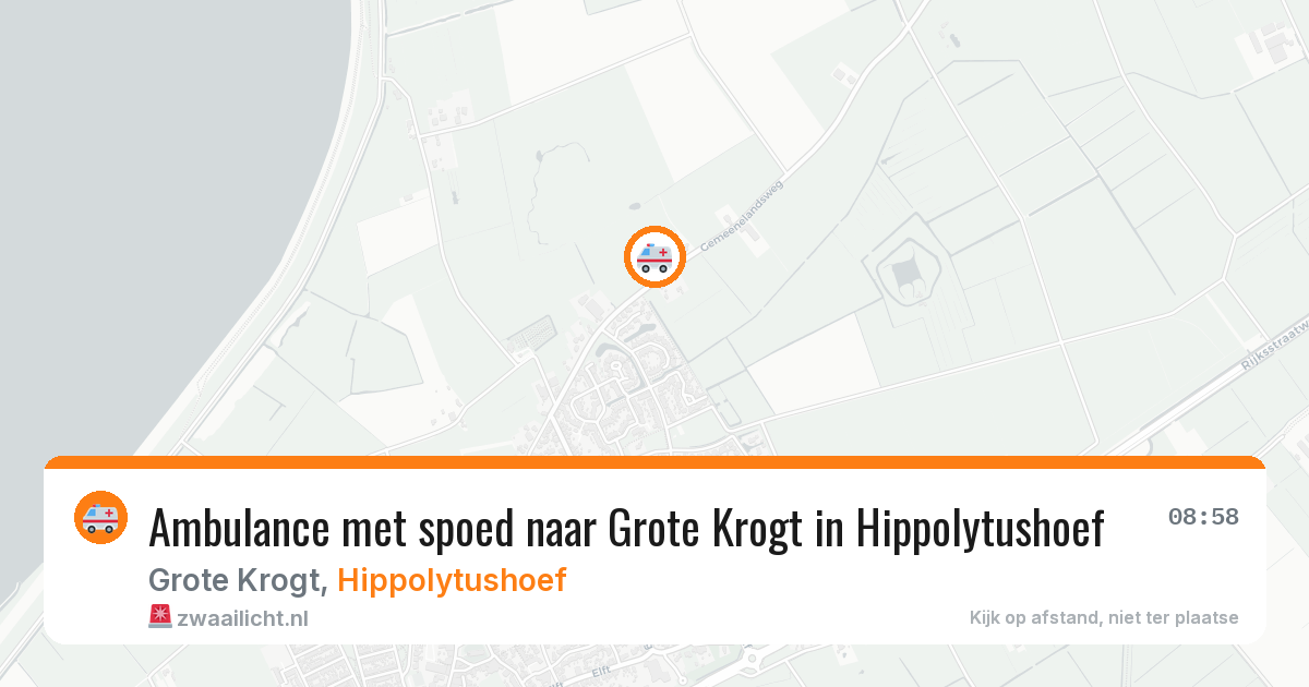 Ambulance met spoed naar Grote Krogt in Hippolytushoef — 21 jan 2026