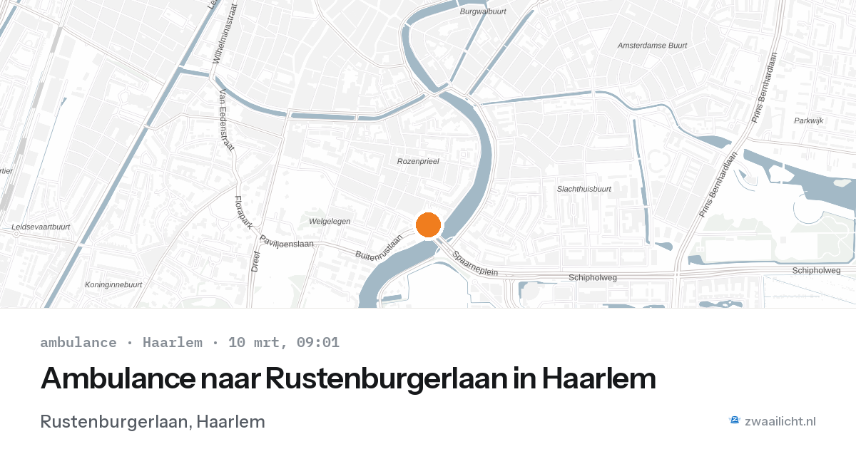 Ambulance naar Rustenburgerlaan in Haarlem — 10 mrt 2026