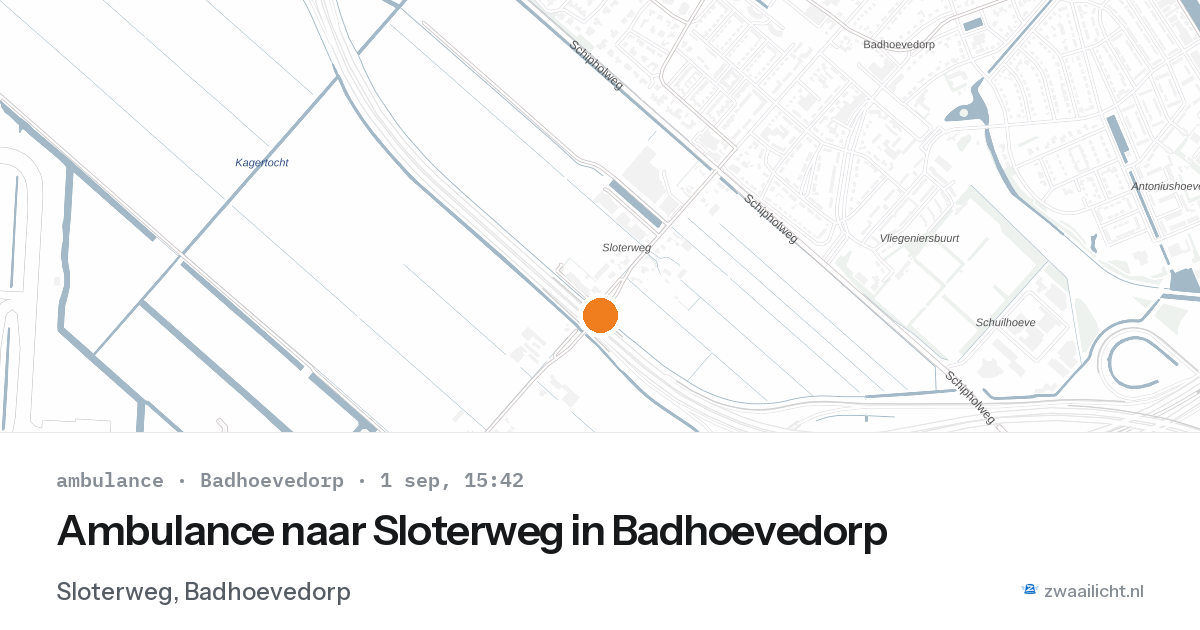 Ambulance naar Sloterweg in Badhoevedorp — 1 sep 2026